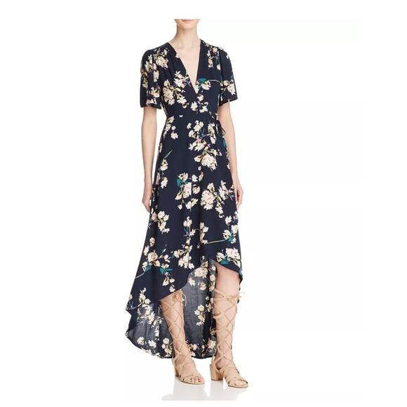 Cotton Candy LA Floral Print Wrap Maxi Dress Size M - Picture 1 of 6